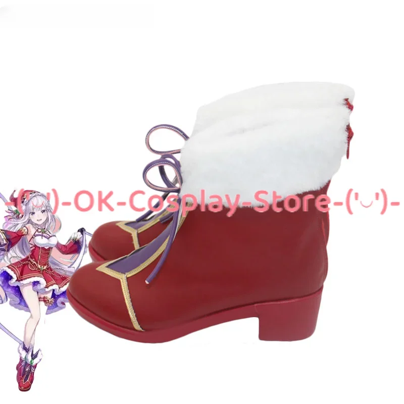 Emilia-zapatos de cuero sintético para Cosplay, botas de Carnaval hechas a medida, utilería para Halloween