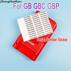 10Pcs Back Label Sticker For GB GBC GBP Classic Handheld Console Back Serial Number Label Sticker Replacement Decal Stickers
