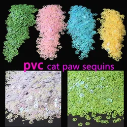 10g 20g PVC Sequins Handmade DIY Drop Glue Accessories Accessories Filler Cat Scratch Dog Paw Nail Ornaments 7mm 10mm