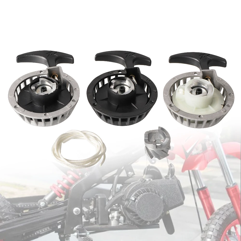 Aluminum Easy Pull Starter For 2 Stoke 47cc 49cc Engine Mini Moto Dirt Bike Pocket Rocket Bike Kids Quad ATV Parts