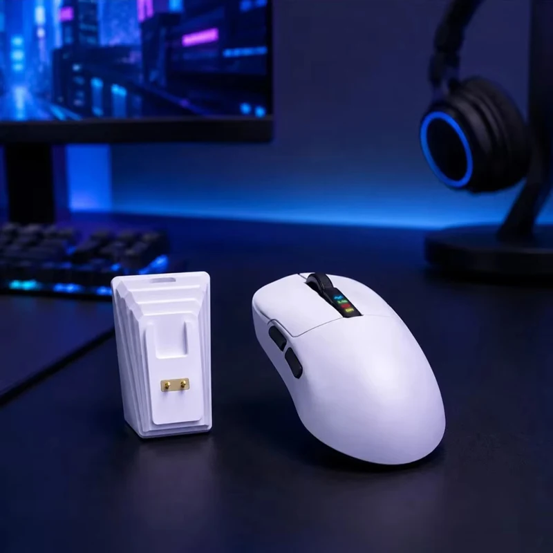 Lenovo M8 E-Sports Game Mouse Tri Mode Wired 2.4G Wireless Bluetooth 6400DPI 1000hz Office Magnetic Charging Base For PC Laptop