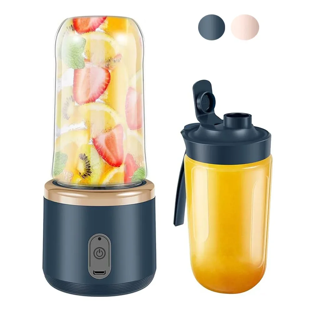 Mini juice extraction machine, portable juice blender with six sharp blades, rechargeable household fruit shake