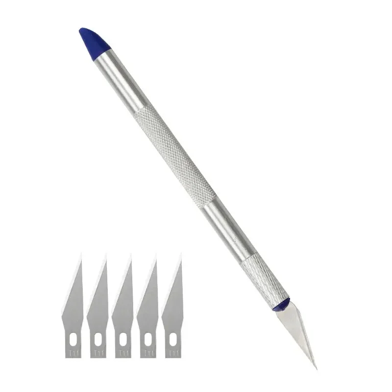 Kit d'outils de couteau à découper en alliage d'aluminium, couteau utilitaire de gravure, outil artisanal pour Film papier bois artisanat ensemble de couteaux à crayons