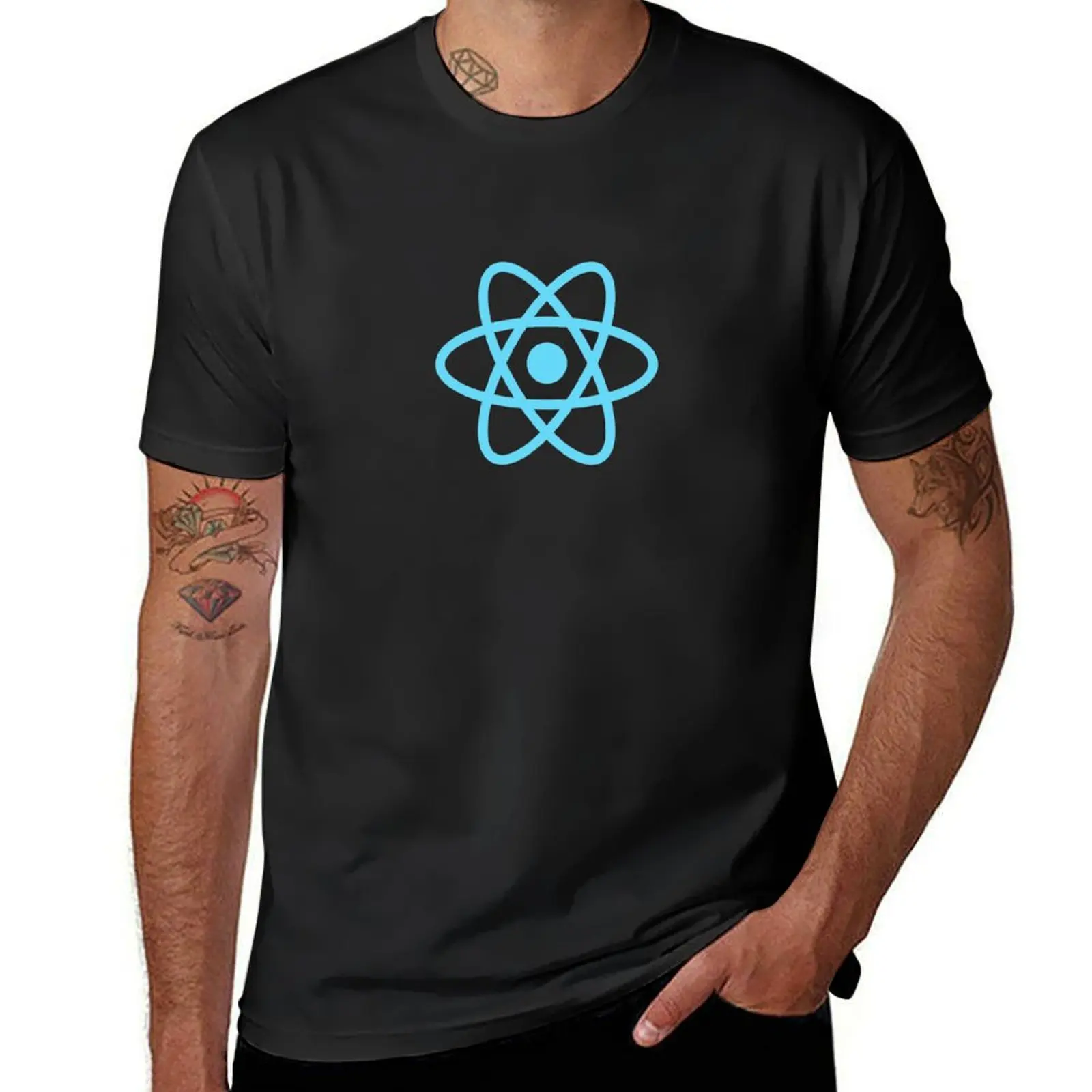 ReactJS React.js-Camiseta con Logo oficial para niño, camisa con diseño de la fruta del telar, para hombre