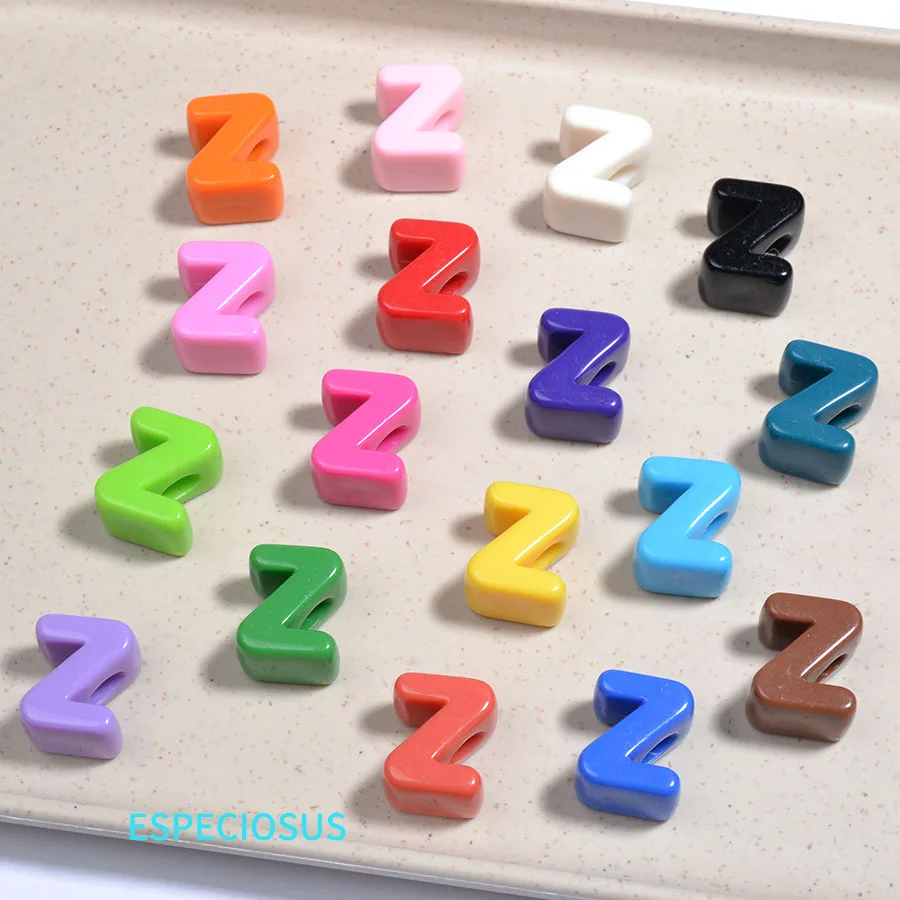 Multi Color Big Hole Acrylic Letter Beads Children Handcraft Ornament Alphabet Spacer Necklace Accssories DIY Jewelry Department image 3