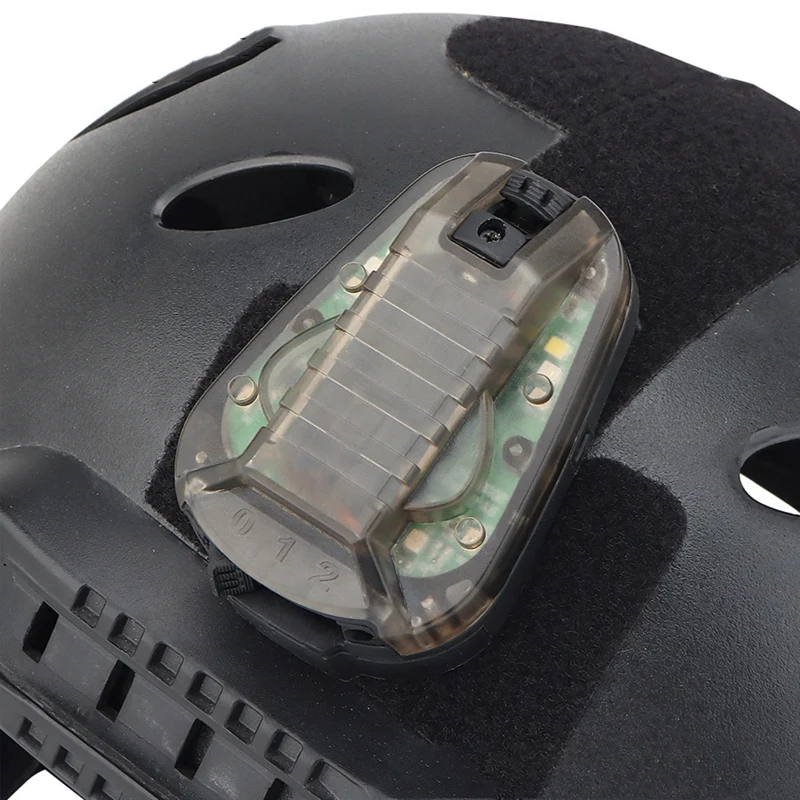 Helmet Survival Beacon Light Helmet Strobe Light Survival Safety IR Flashlight Waterproof Signal Light With Magic Tape