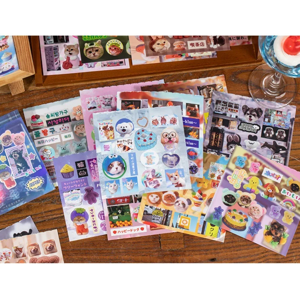 

Yuxian Die-Cut Sticker Book - Vintage Japanese Style Stickers for Journaling & Phone Back Card DIY Decoration AnimeWorlds Store