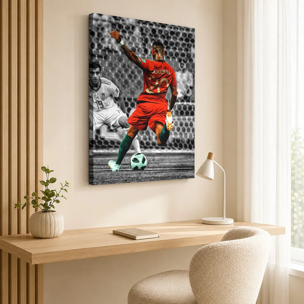 Ricardo Quaresma scores a goal Canvas Poster Personalized Sports Portrait Wall Paintings Decoration for Man Cave Ready to Hang