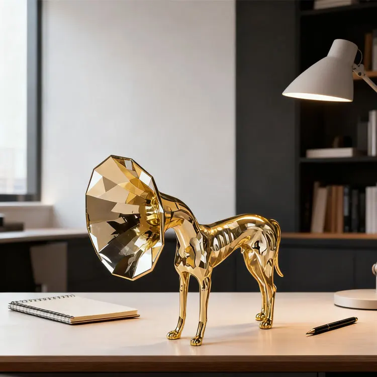 DSA horn dog ornament hotel front desk exhibition hall home living room entrance bedroom desktop decoration handicrafts