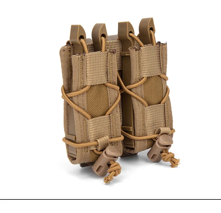 Neue 9mm Doppelmagazintasche für 9mm/.45 Pistolenmagazine, MOLLE Taktische Schnellverschluss-Magazintasche, Jagd- und Gewehrzubehör – Detail 23