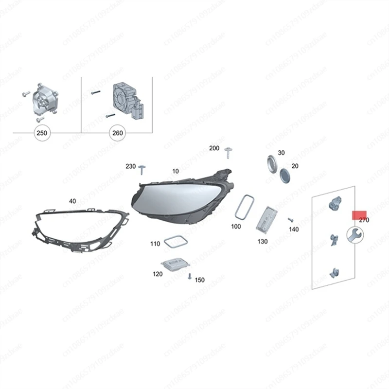 1Pair Headlight Bracket Repair Kits A2138203904 A2138204004 For Mercedes Benz E Class W213 21-24 Head Light Fixed Claw