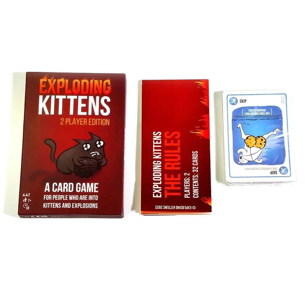 New Exploding Kittens 2 Player Edition Card Game Original Edition Party Streaking Kittens Imploding Kittens Expansion Barking