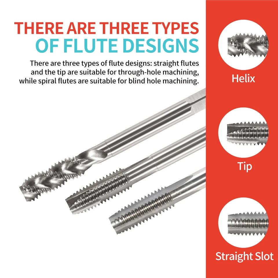 HSS (High-Speed Steel) Machine Taps with Spiral-Point, Suitable for Through Holes, U