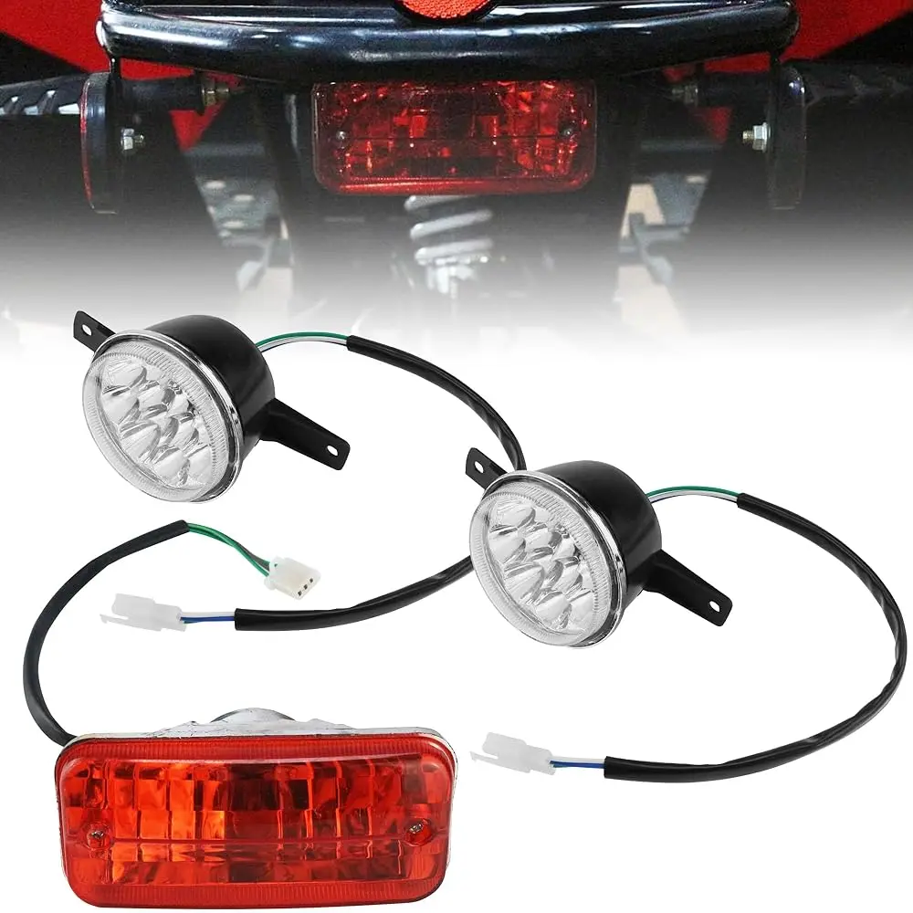 

Ailexpress Recommendation - 12V LED Front Head Light Lamp + Rear Tail Brake Light for 110cc 125cc 150cc 200cc 250cc Quad Dirt Bi