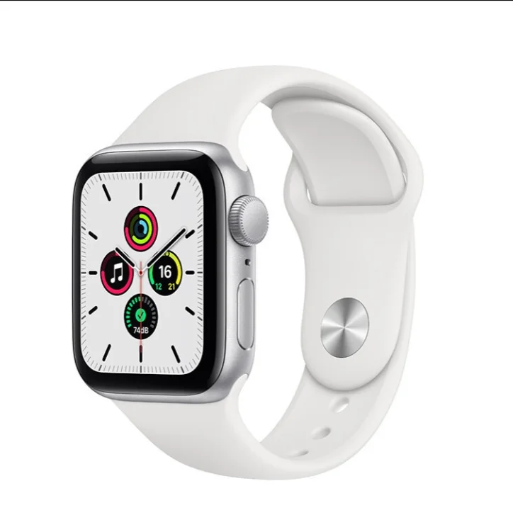 Apple Watch SE (2nd Gen) 40mm / 44mm Aluminum Case with Sport Band iOS SmartWatch(Renewed)