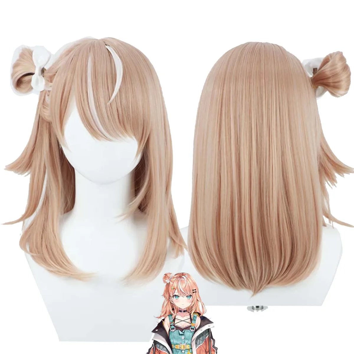Women Costume Party Props Virtual YouTube Vtuber Rika Igarashi Cosplay Wig