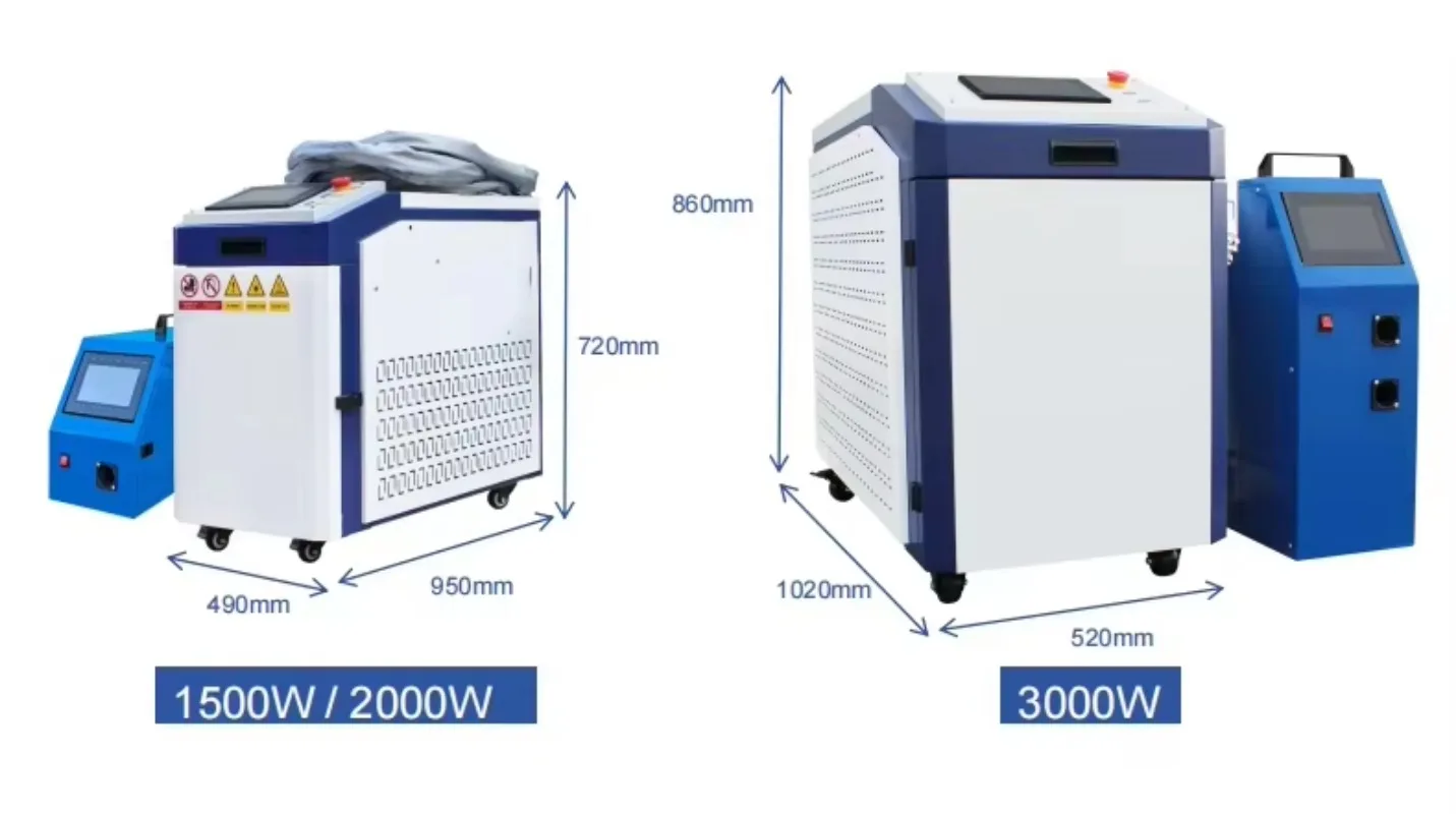 1500W 2000W 3000W Fiber  Welding Machine 4 In1 Handheld Portable  Rust Removal Machine New Metal  Welders