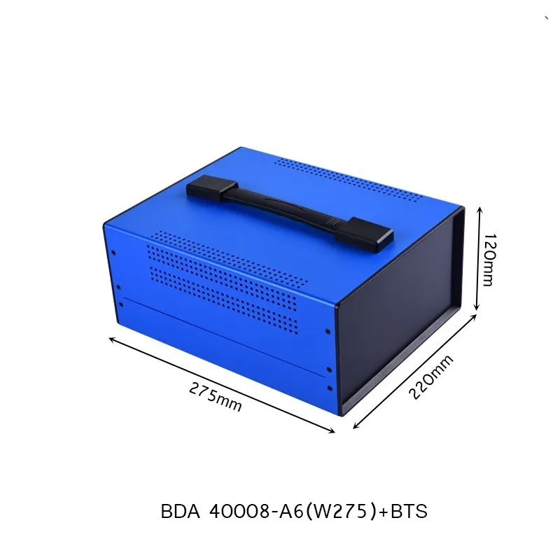 Imagem -02 - Ferro Enclosure Electronic Project Box Faça Você Mesmo Junction Box Amplificador Enclosure Habitação Instrumento Case 275x220x120 mm