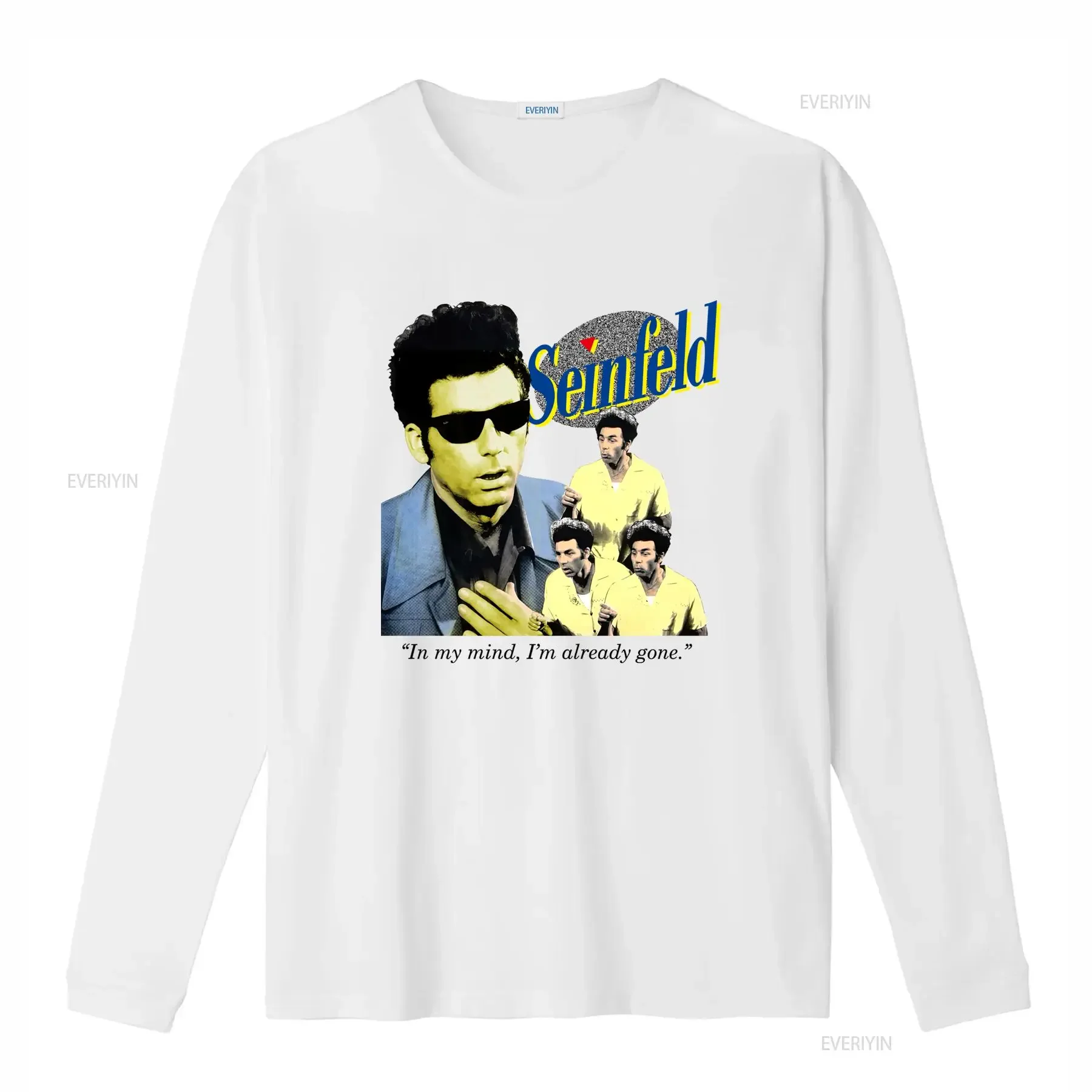 Vintage RARE Seinfeld Kramer Men's T Shirt XL In My Mind I'm Already Gone Design vintage Washed Comfortable fashion Stretched