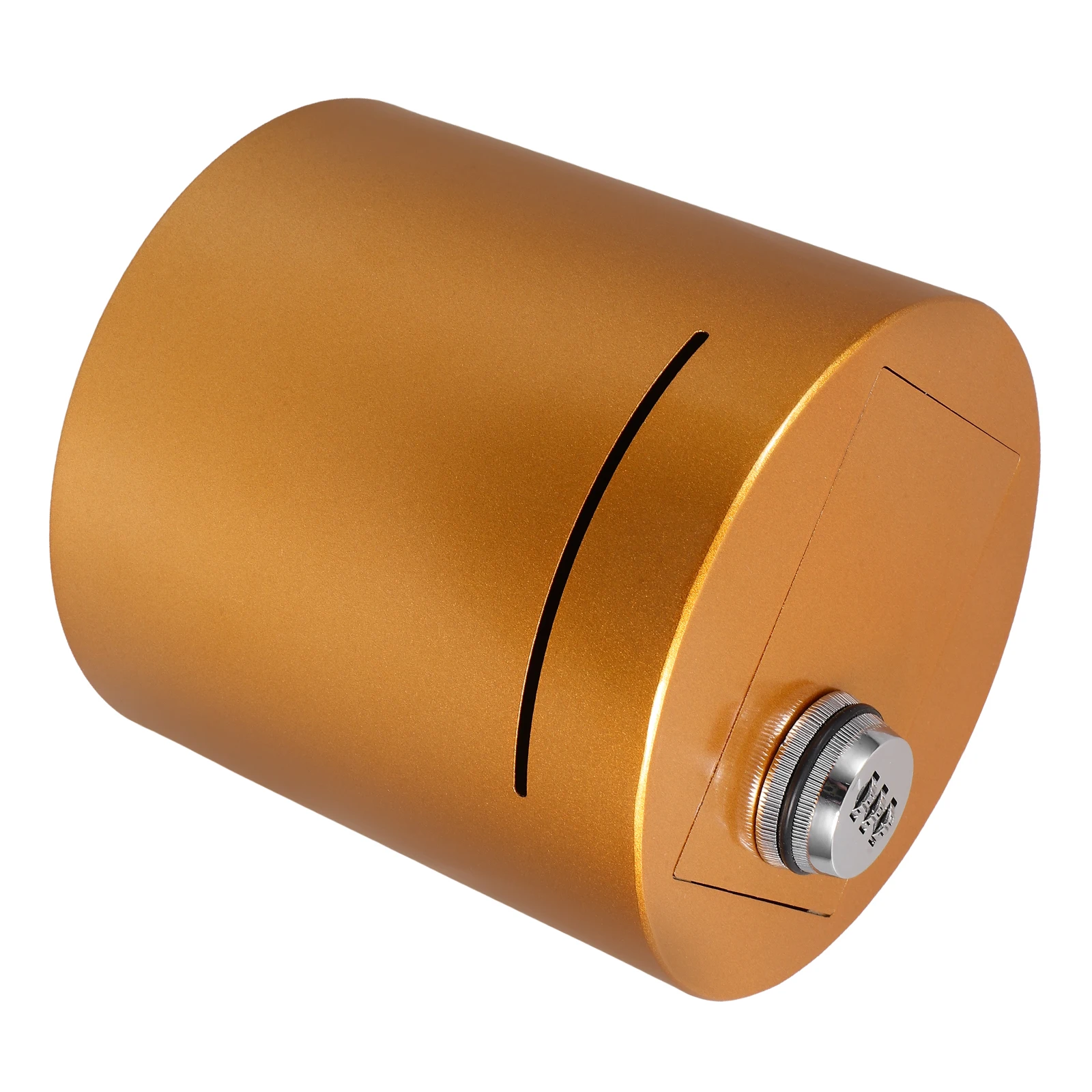 

Metal Password Lock Piggy Bank 15x15cm Gold Medium Save Coins Money Adults Portable Desktop Coin Container Folder