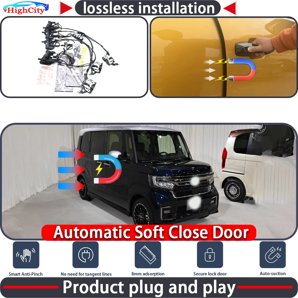

Электрический привод замка двери HighCity для Honda N-Box N Box Nbox JF3 JF4 2017-2023, система плавного закрывания, автоматический доводчик