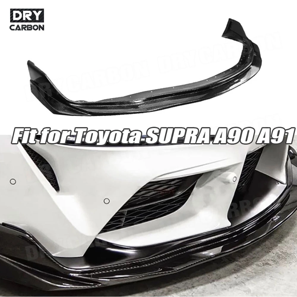 

Передний бампер из углеродного волокна, спойлер, диффузор, разветвители для Toyota Supra A90 2019+, передний бампер, защита для подбородка, комплект кузова, накладки