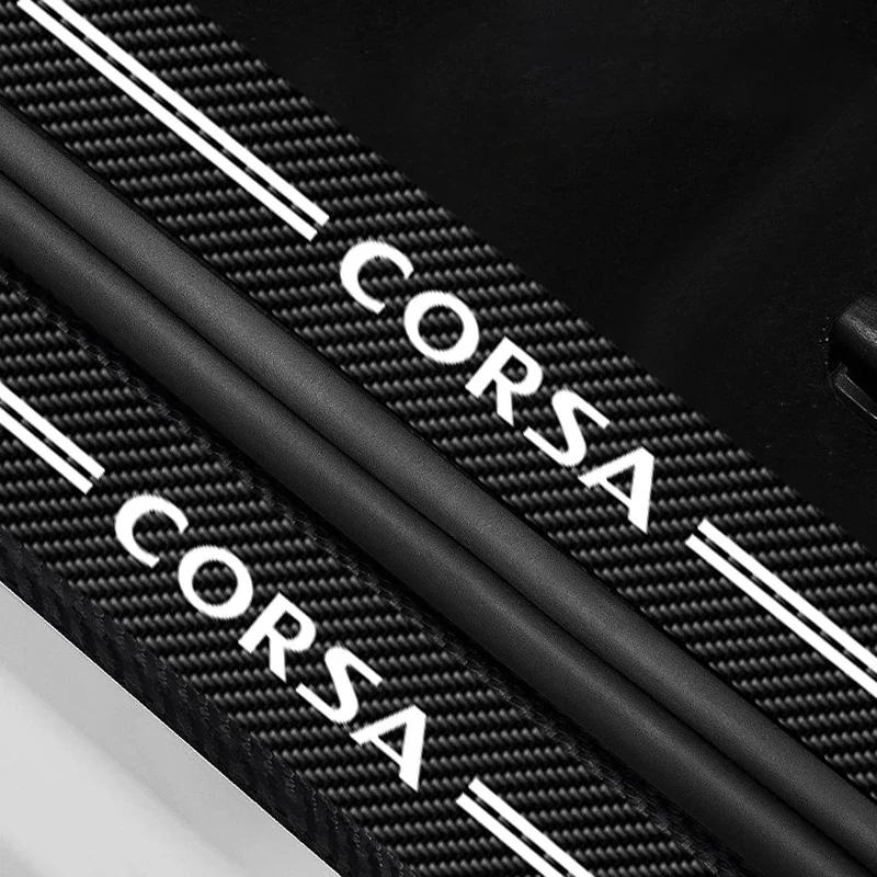 

4 шт. коврик на порог автомобиля, накладка на порог, защитная наклейка для Opel CORSA C D B E F, наклейка на педаль входа на автоматическую дверь