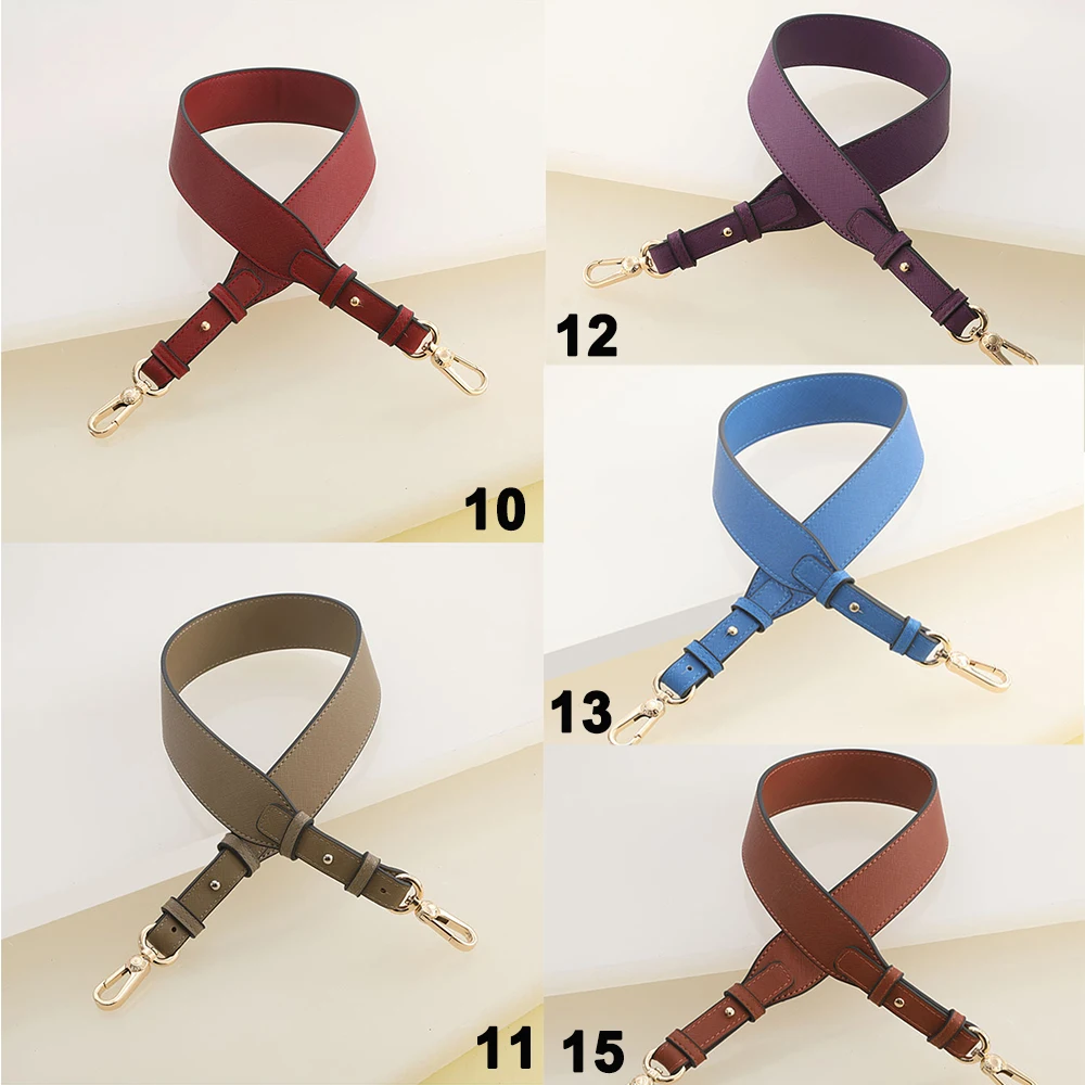 Correa de repuesto para bolso de mano, accesorio ajustable, desmontable y ancho, 14 colores