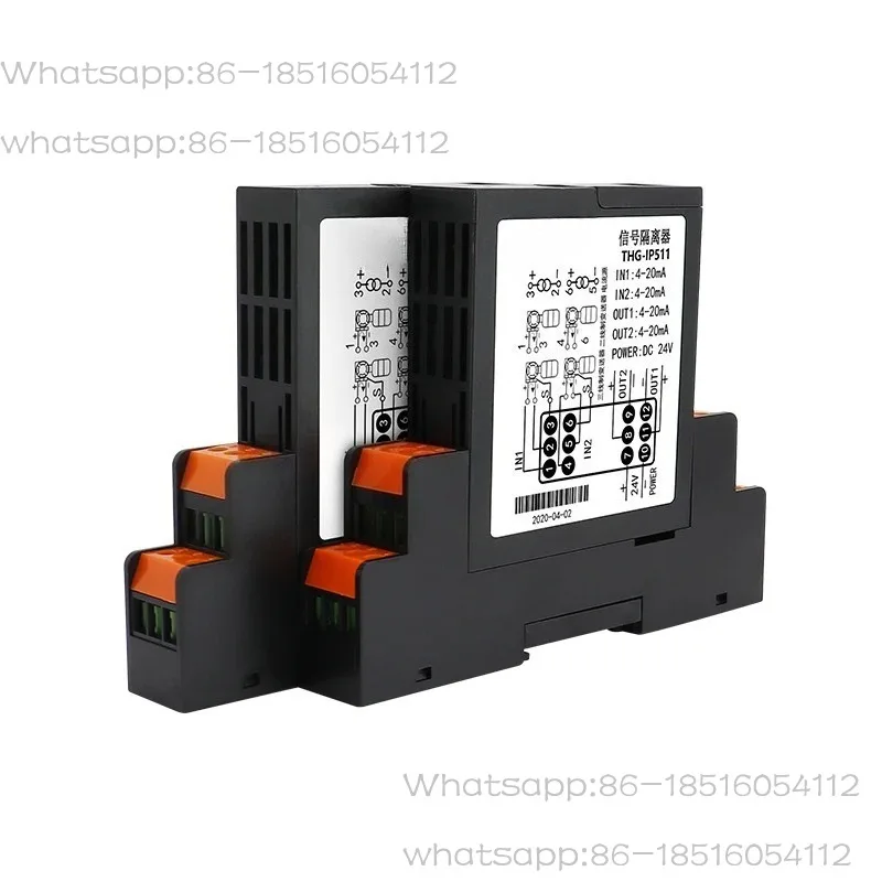 2-Wire/3-Wire Universal Current Input Distribution Isolator | DIN Rail Transmitter for Control Systems (24V Power Supply)