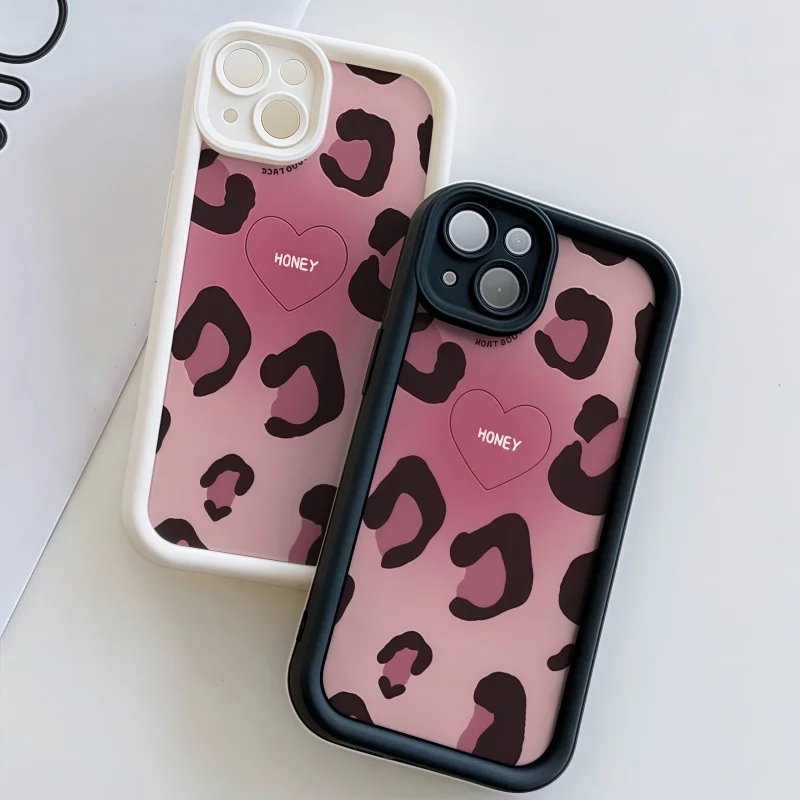 Phone Case for Motorola Moto Edge 50 Pro 60 Fusion 40 NEO G84 G54 G75 G35 G85 5G G32 G52 G60 Cover Leopard Print Silicone Fundas