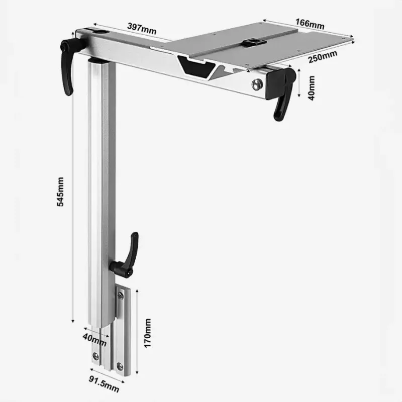 RV Camper Rotatable Quick Release Table Leg Foldable Lifting Side Mount Table Support Bracket Accessory
