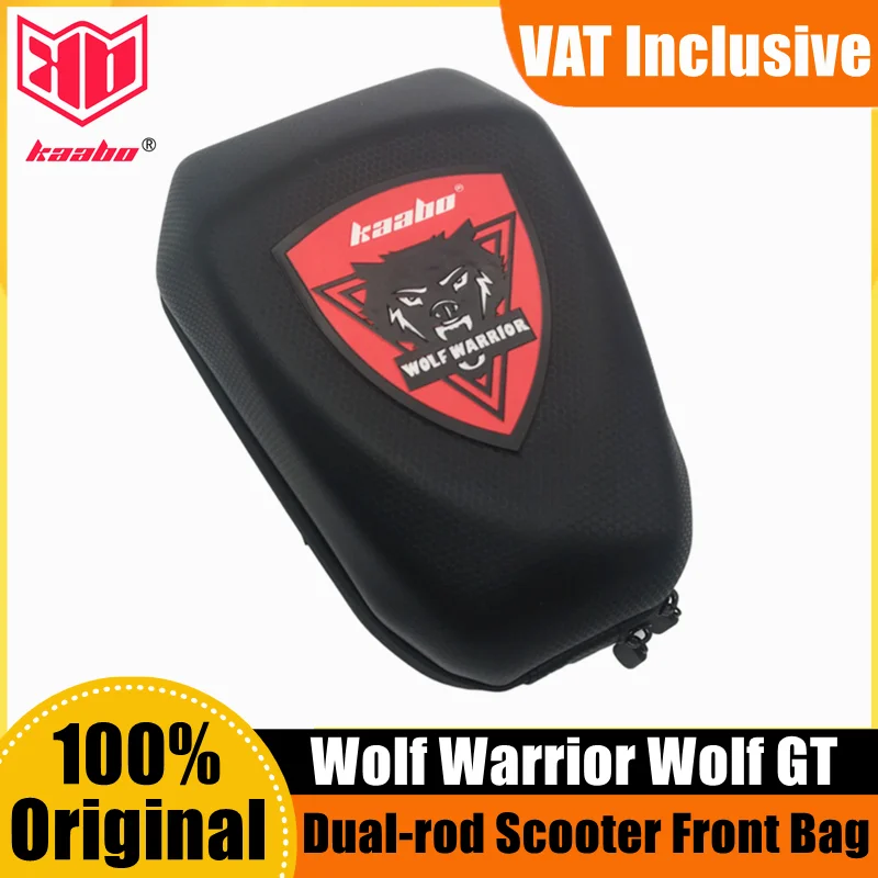 Original 4L Big Waterproof Front Bag With KAABO Logo Customize For Kaabo Wolf Warrior GT King E-Scooter Dual-rod Bags Accessory