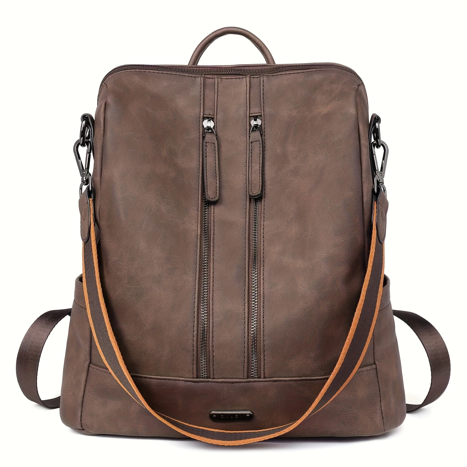 Fashion Women's Leather Convertible Backpack Purse - Large Travel Shoulder Bag