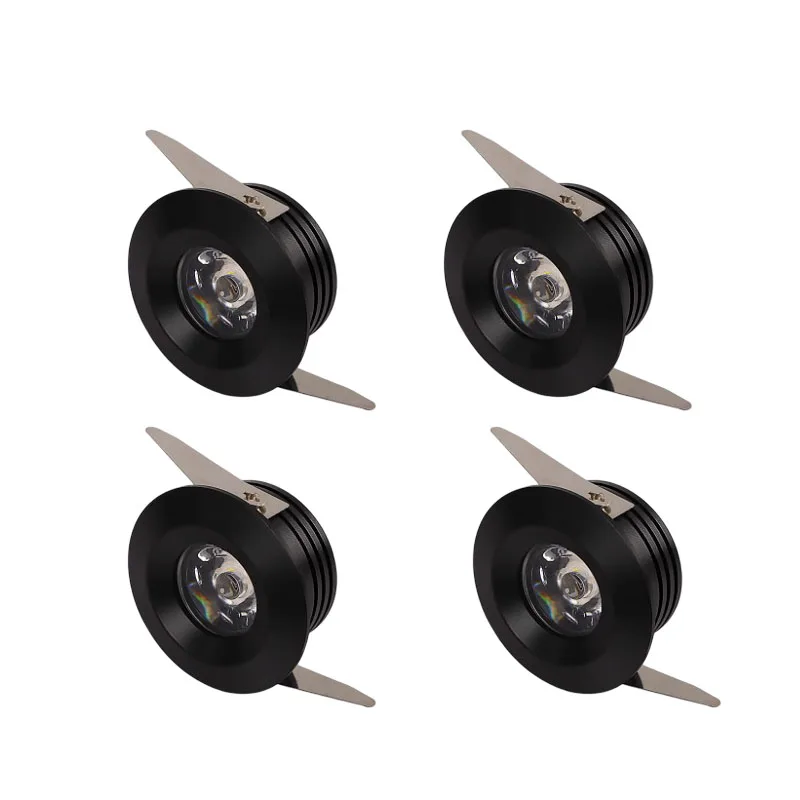 

4/10Pcs 35mm Cut 1W Led Recessed Cabinet Mini Spot Light 110V 220v Downlight DC12V Jewelry Show Led Light Bulb Room Ceiling Lamp
