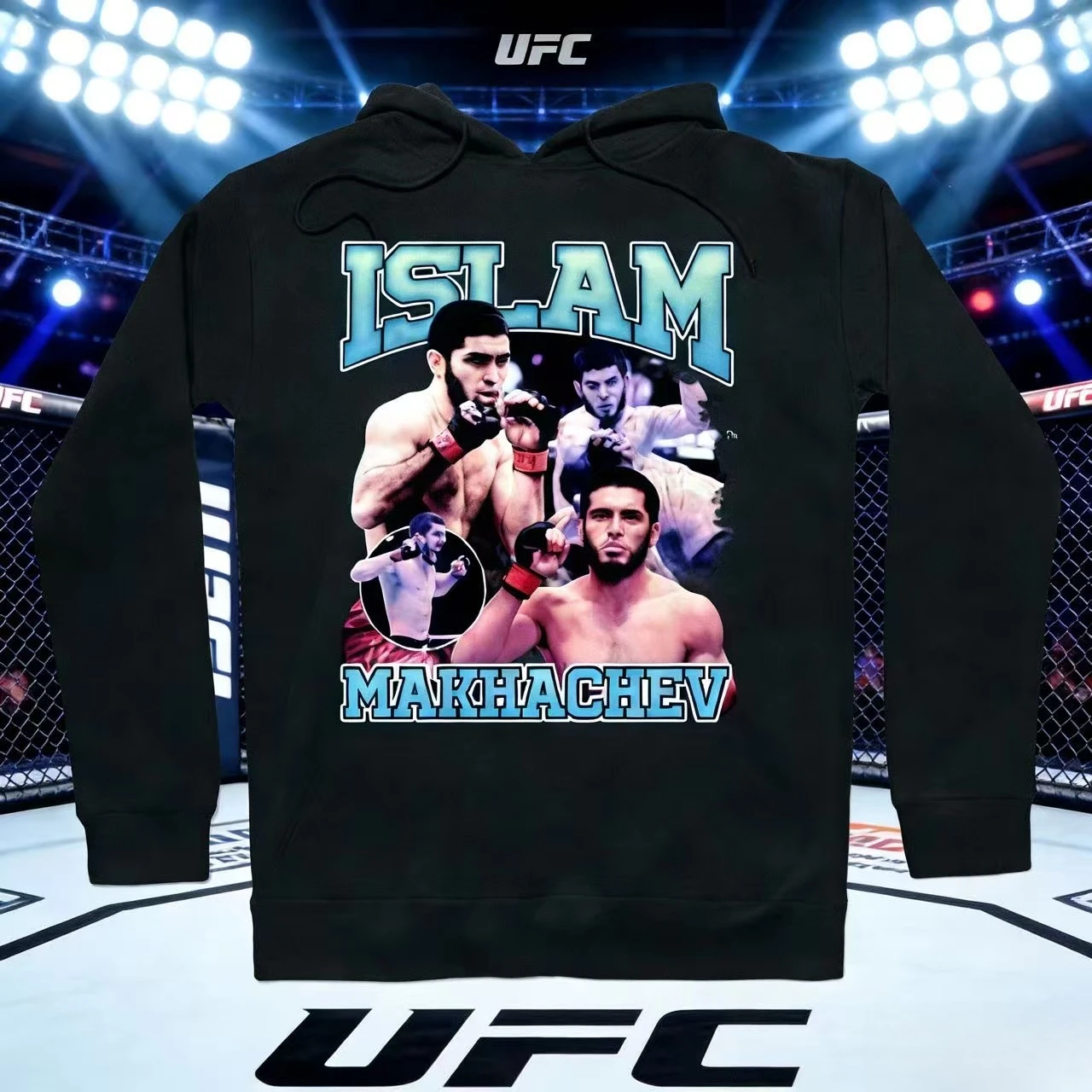 

UFC Исламская модель Mahachev 2026, осенне-зимняя коллекция, 100% хлопок, повседневная толстовка с капюшоном, подходит для мужчин и женщин