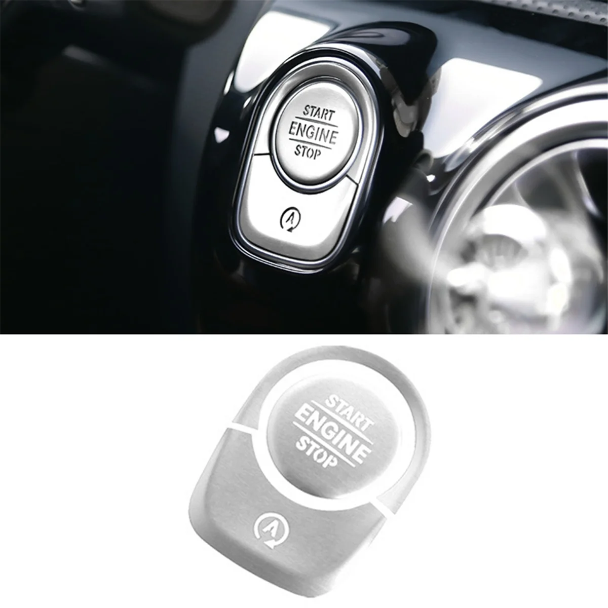 Engine Start Stop Switch Button Sticker One-Touch Ignition Switch Sticker for Mercedes-Benz W177 AB Class GLB A180