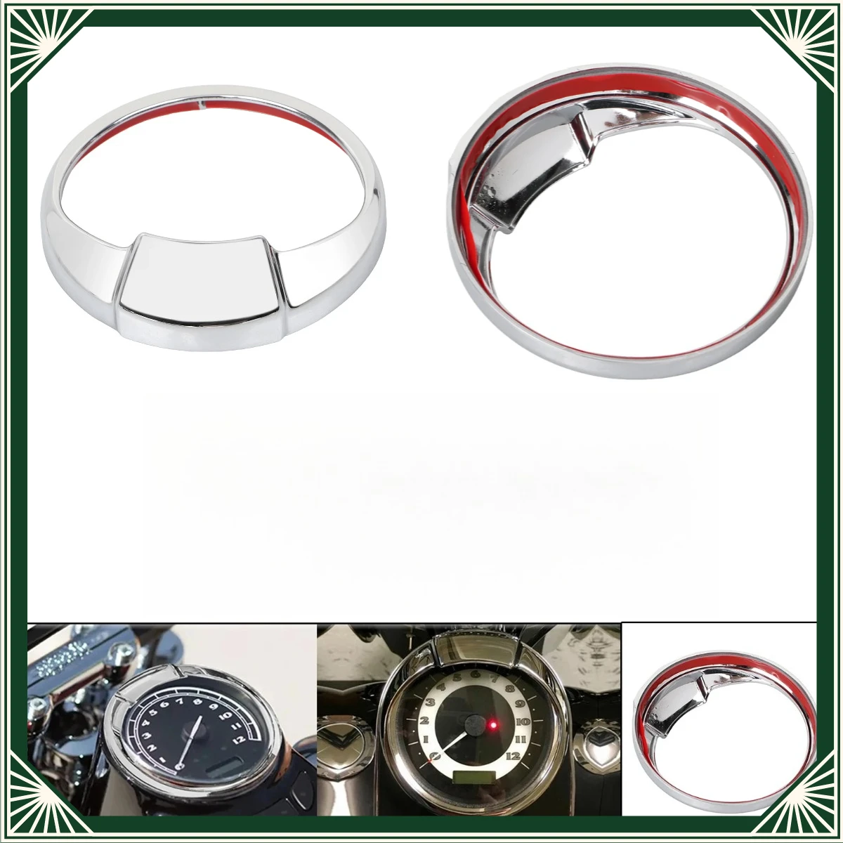 Motorcycle For Harley Road King 1999-2007 Dyna FLD 2012-2017 FLSL FLDE FLHC S 2018-Up Speedometer Gauge Bezel Cover Trim Ring