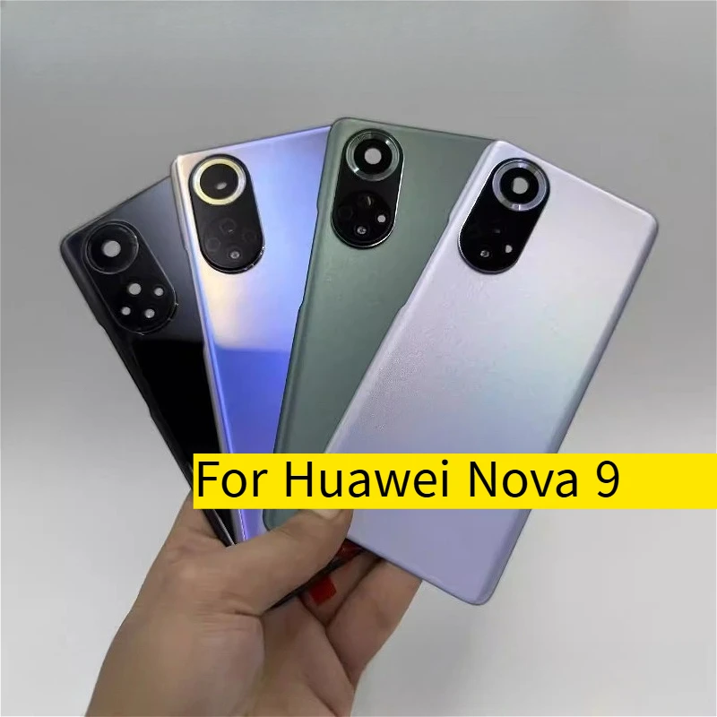a-huawei-no-va9用バックバッテリーカバー-ドア-リアガラス蓋-ハウジングケースパネル-カメラレンズ付き