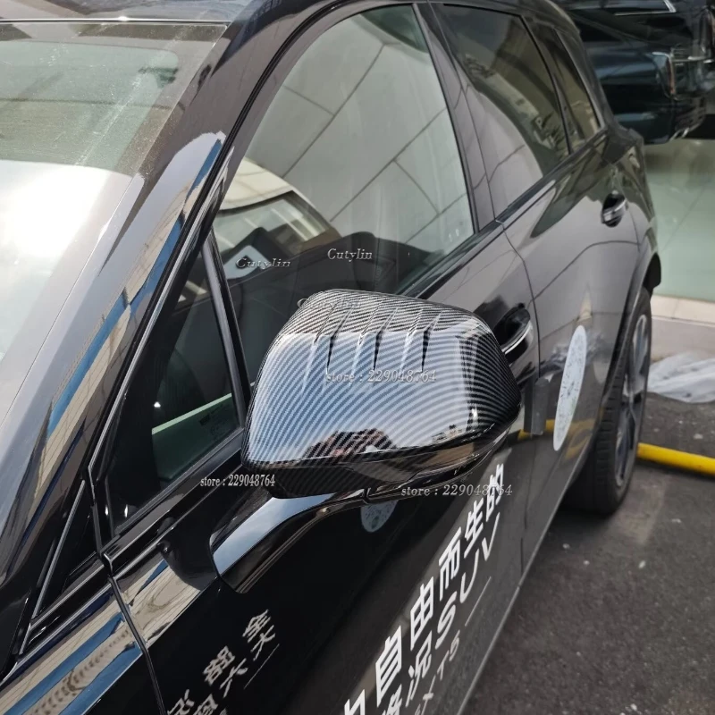 Para Cadillac XT5 XT 5 2025 2026 Cubierta de espejo retrovisor lateral de coche ABS negra, tapa de ala, decoración de puerta, accesorios de embellecedor de carcasa