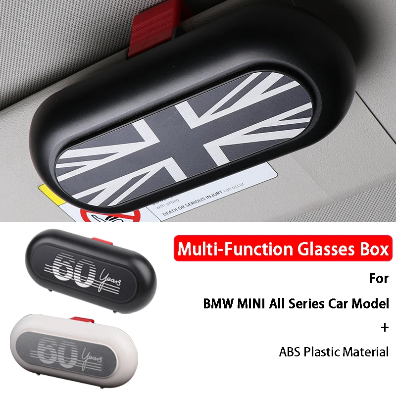 

ABS Union Jack Car Interior Sunshade Glasses Cover Case Storage Box For M coope r club Pace Coutry Car Styling