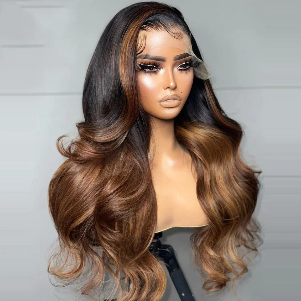 

30inch Glueless Preplucked Ombre Blonde180Density Body Wave 5x5 Silk Base Jewish Human With BabyHair HDLace European Hair