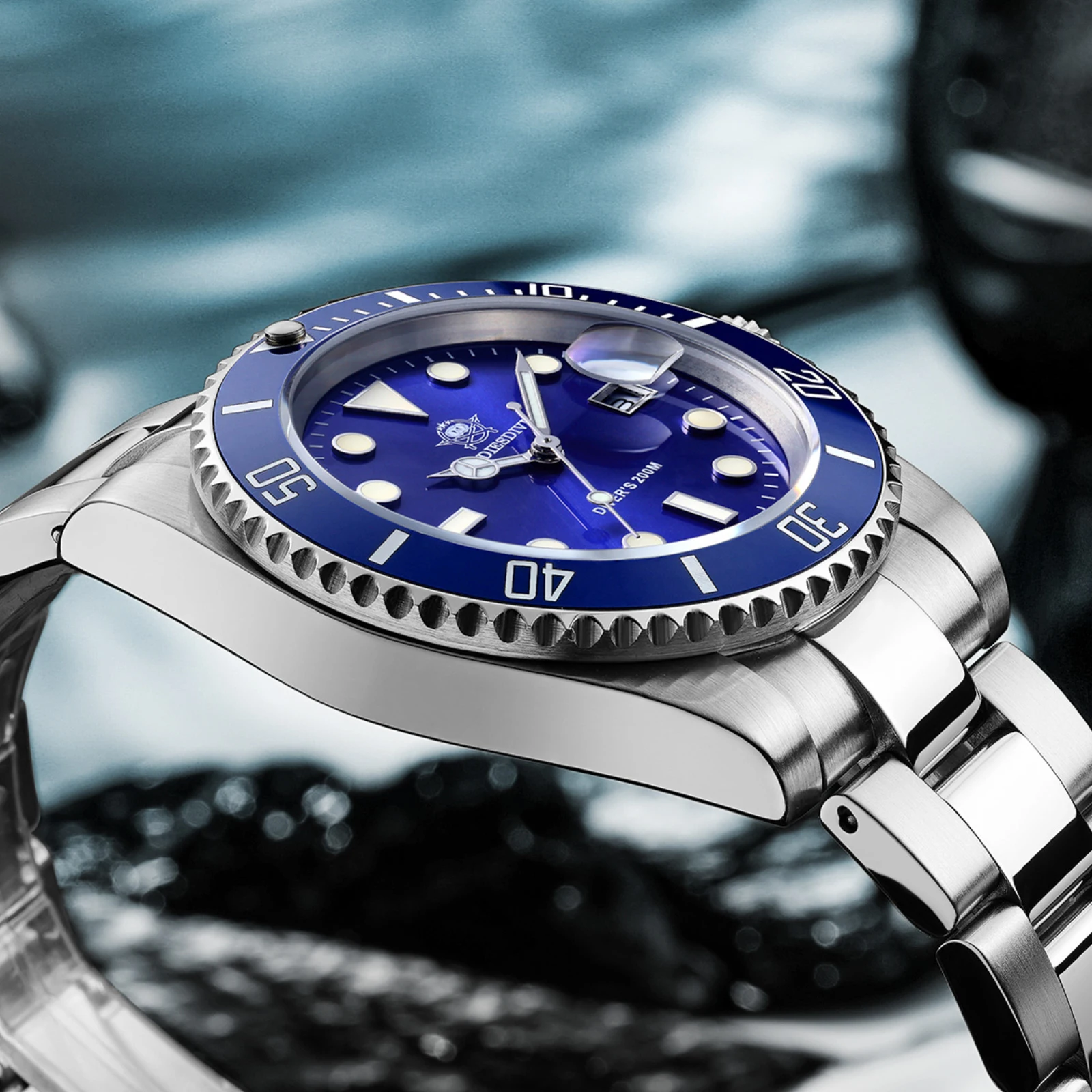 ADDIESDIVE NEW Men's Quartz Watch Ceramic Bezel 20ATM Waterproof Diving Watches Stainless Steel Super Luminous Luxury Wristwatch