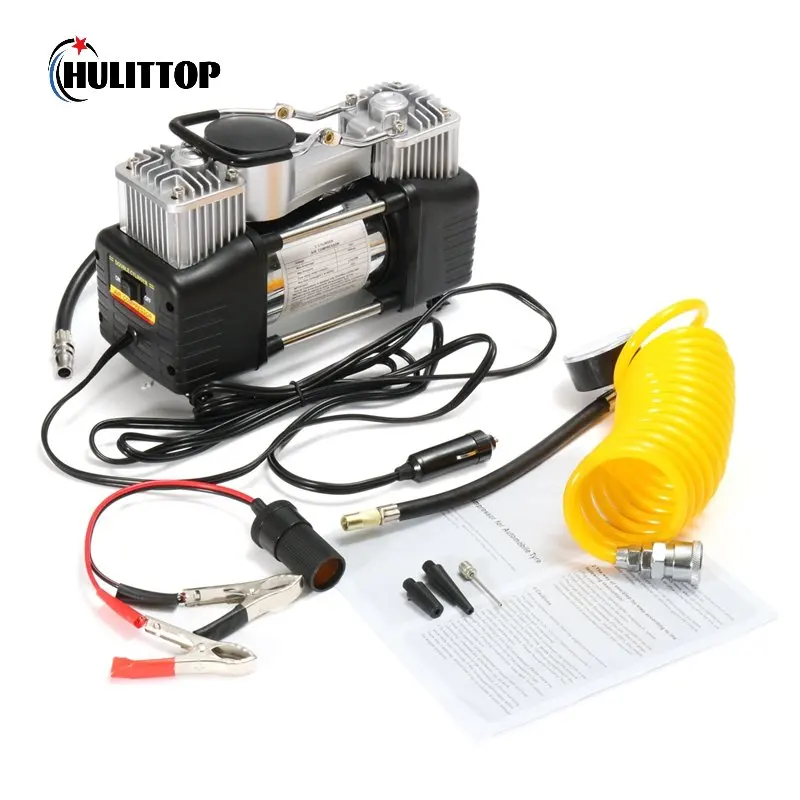 

150PSI Air Compressor Car Tire Inflator 60L 12V Pump Portable 150PSI 4WD Kit Pressure Pump Dual Cylinder Pressure Pump Tool Sets