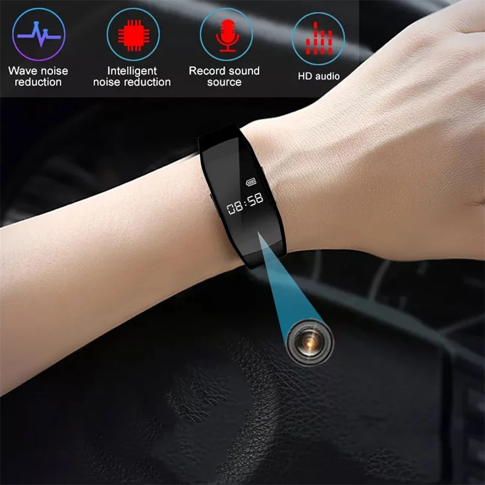 

8-256GB Mini Camera Watch Audio Voice Recorder Bracelet USB Flash Driver Dictaphone Noise Reduce Sound Recording Wristband