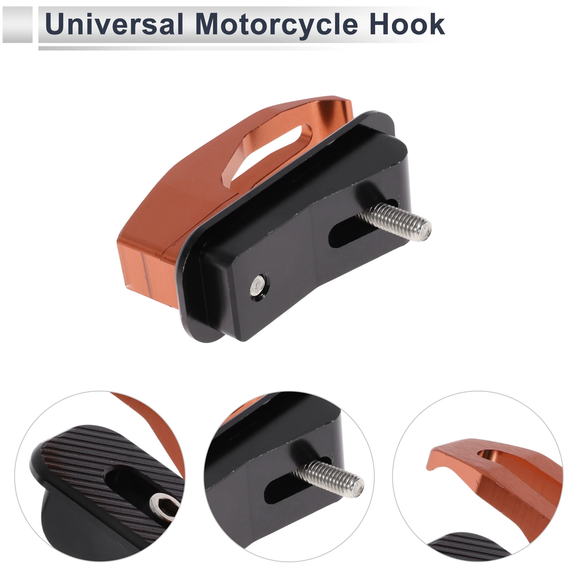 Motoforti مستطيلة مع فتحة من سبائك الألومنيوم للدراجات النارية، مجموعة واحدة برتقالية