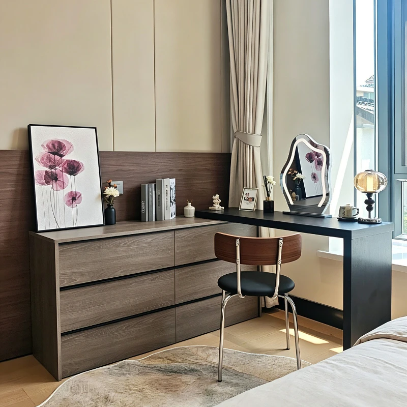 Modern Wood Dressing Table Organizer Comfortable Beauty Makeup Desk Vanity Table Storage Organizer Vestidores Trendy Furniture