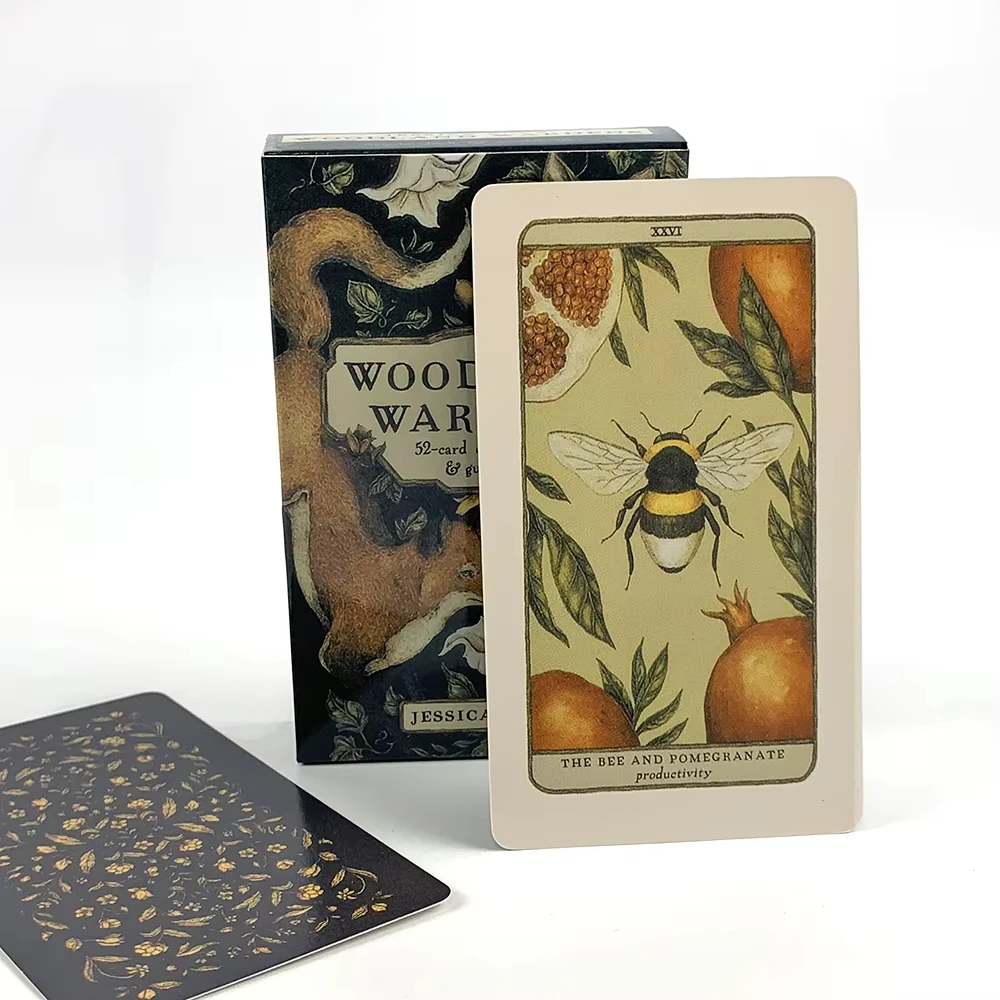 52 بطاقة أوراكل جديدة لخزائن الغابات وألعاب بطاقات أوراكل كاملة من لعبة التارو لحفلات الأصدقاء الإنجليزية #4