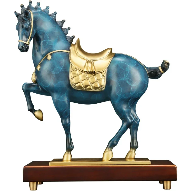 Hot sales Shangshan Ruoshui Tang Ma Copper Horse Ornament Win Instant Success Chinese Zodiac Horse Home Opening Gift Decoration