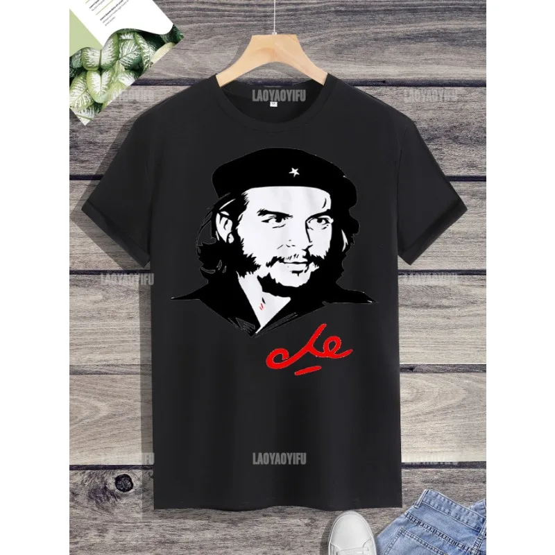 Classic Cuban Hero Che Guevara Harajuku  Printed T-shirt Top Short-sleev Fashion ClassiCasual Wide  Cool Street Hot Sale