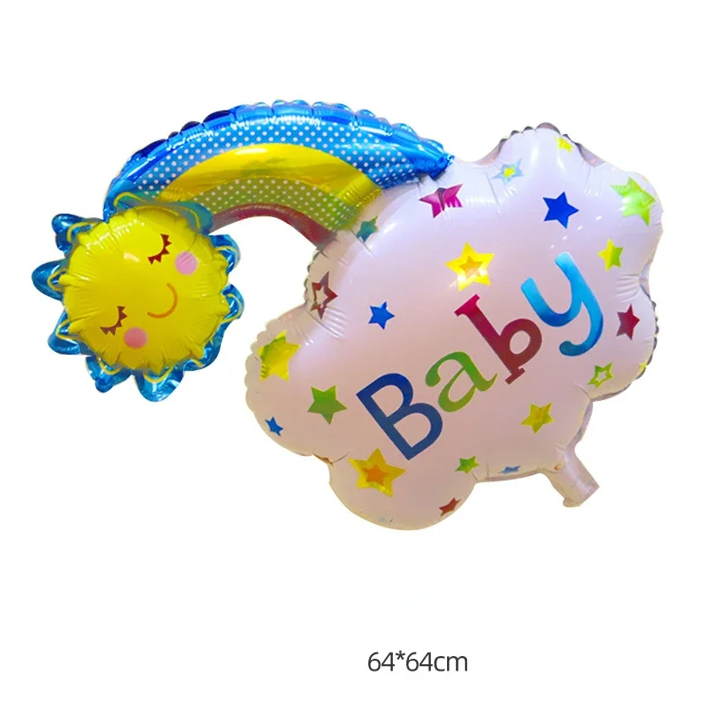 Super Cute Sun Clouds Rainbow Balloons Birthday Party Decor Kids Toys Gifts Air Globos Cartoon Large Size Helium Balloon Decor